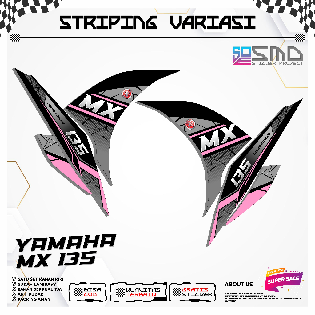 STRIPING MX NEW 135 GRAFIS / STIKER ORIGINAL KEREN SATU SET 135 #MXNEW135