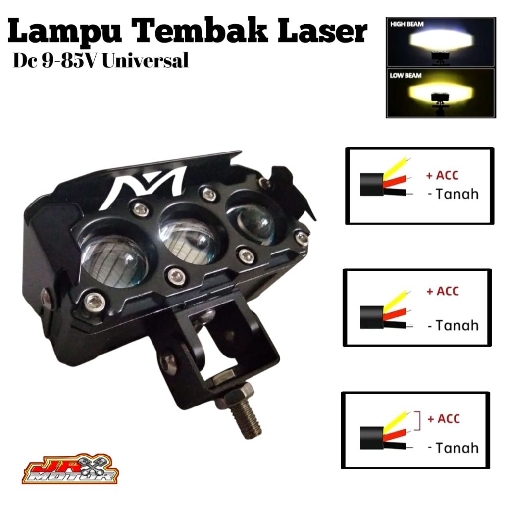 Lampu Tembak Sorot LED Laser 3 Mata SQL 2 warna
