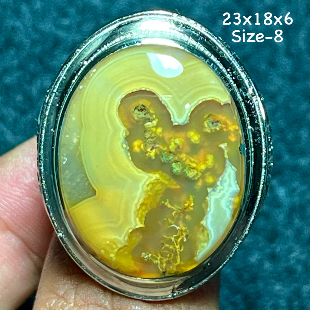 Cincin Batu Akik Natural  Baturaja (Asli Alam)