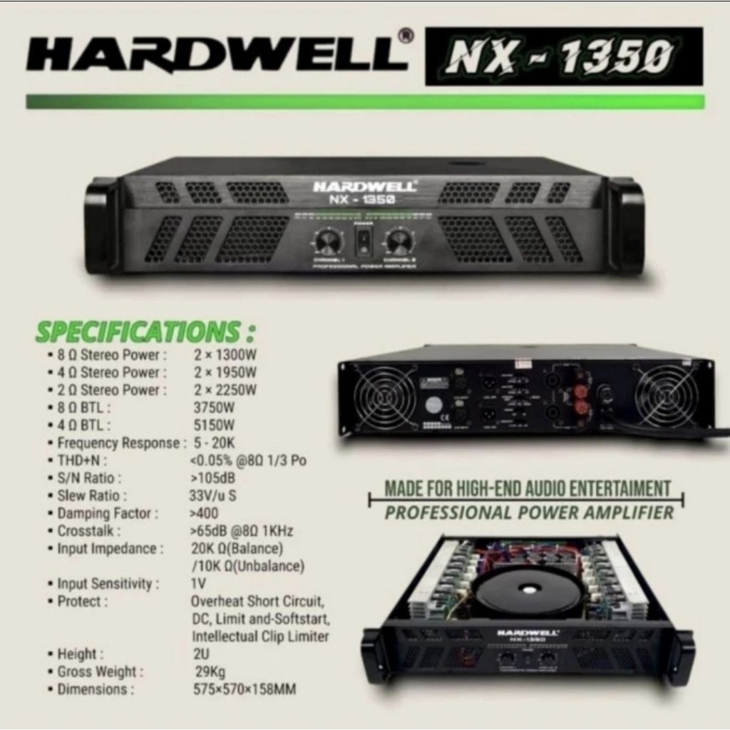 Power Aplifier Hardwell NX 1350 Original hardwell