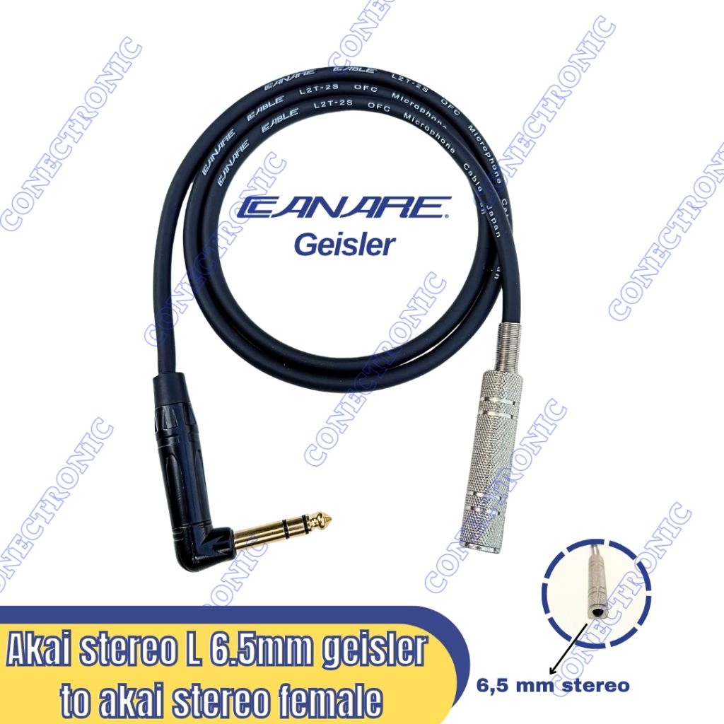 kabel sambungan audio mic jack akai L Geisler 6.5mm stereo to jack akai stereo female 6.5mm connecti