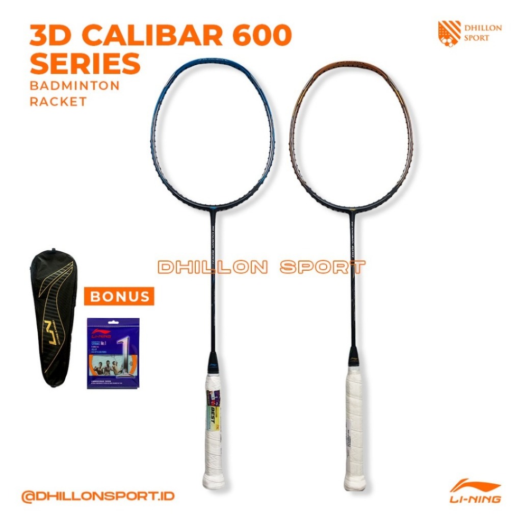Raket Badminton Lining 3D Calibar 600 600C Original