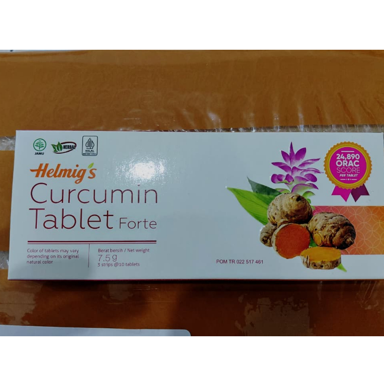 HELMIG'S CURCUMIN TABLET FORTE (3strip @10 tablet) 7.5 gr
