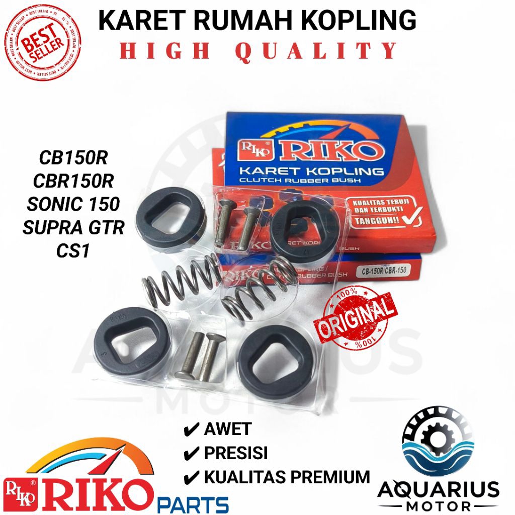 KARET KOPLING SET PAKU KELING BAHAN SINTETIS RIKO CB150 R CBR150R CS1 SONIC SUPRA GTR HIGH QUALITY