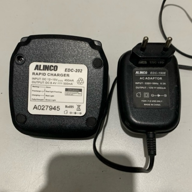 charger Alinco EDC-202 + kabel adaptor EDC-190E ht handy talky alinco second original 100% preloved 