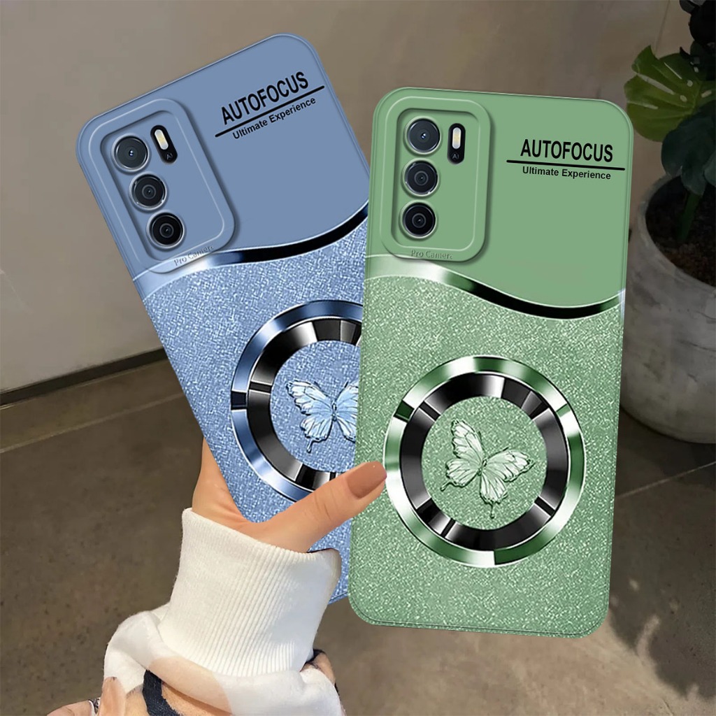 (FA-01)  OPPO A16 - A54S - A54 - A55 Softcase Procamera Silicon Case motif circle bttrfly cutee Sili