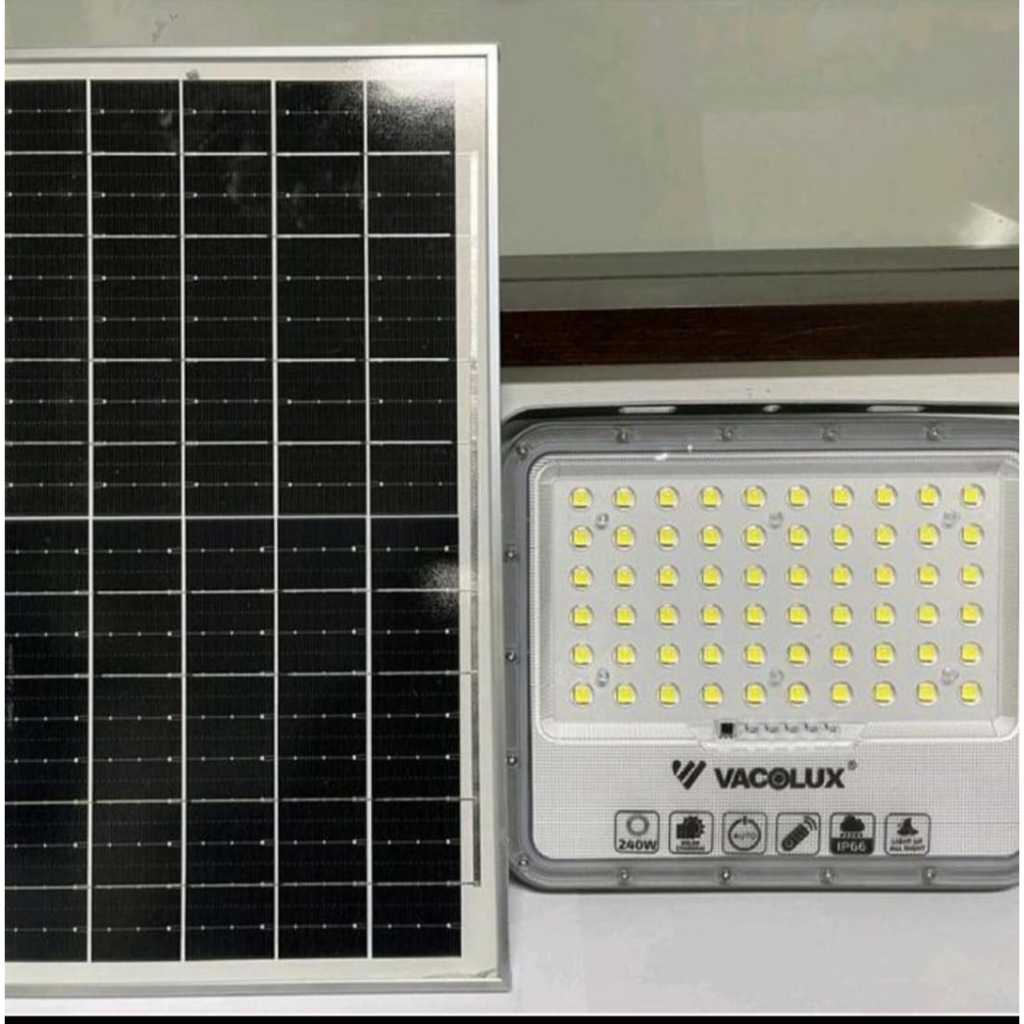 Andorestore Solar Panel Led Flood Light Vacolux 120W Premium / Lampu Led Solar Panel 120Watt Vacolux