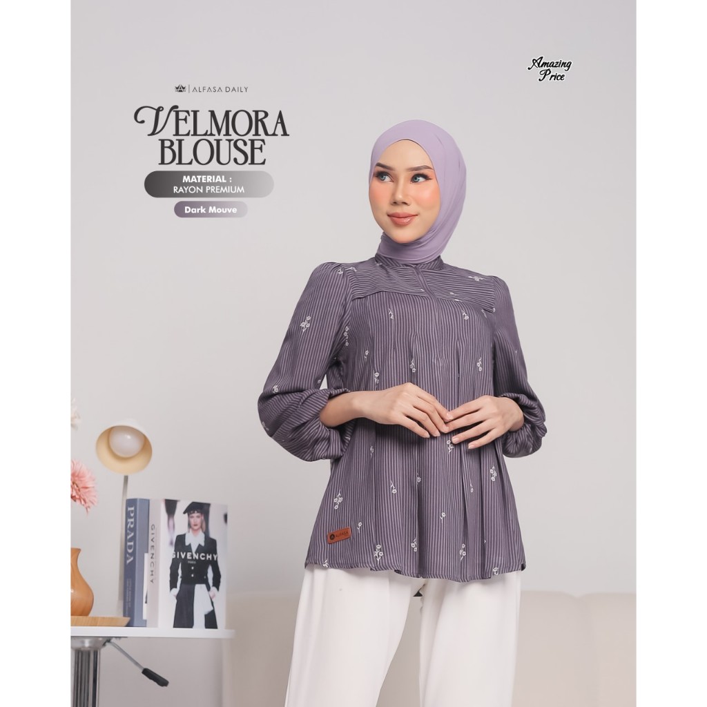 ATASAN WANITA VELMORA BLOUSE - Alfasa Daily