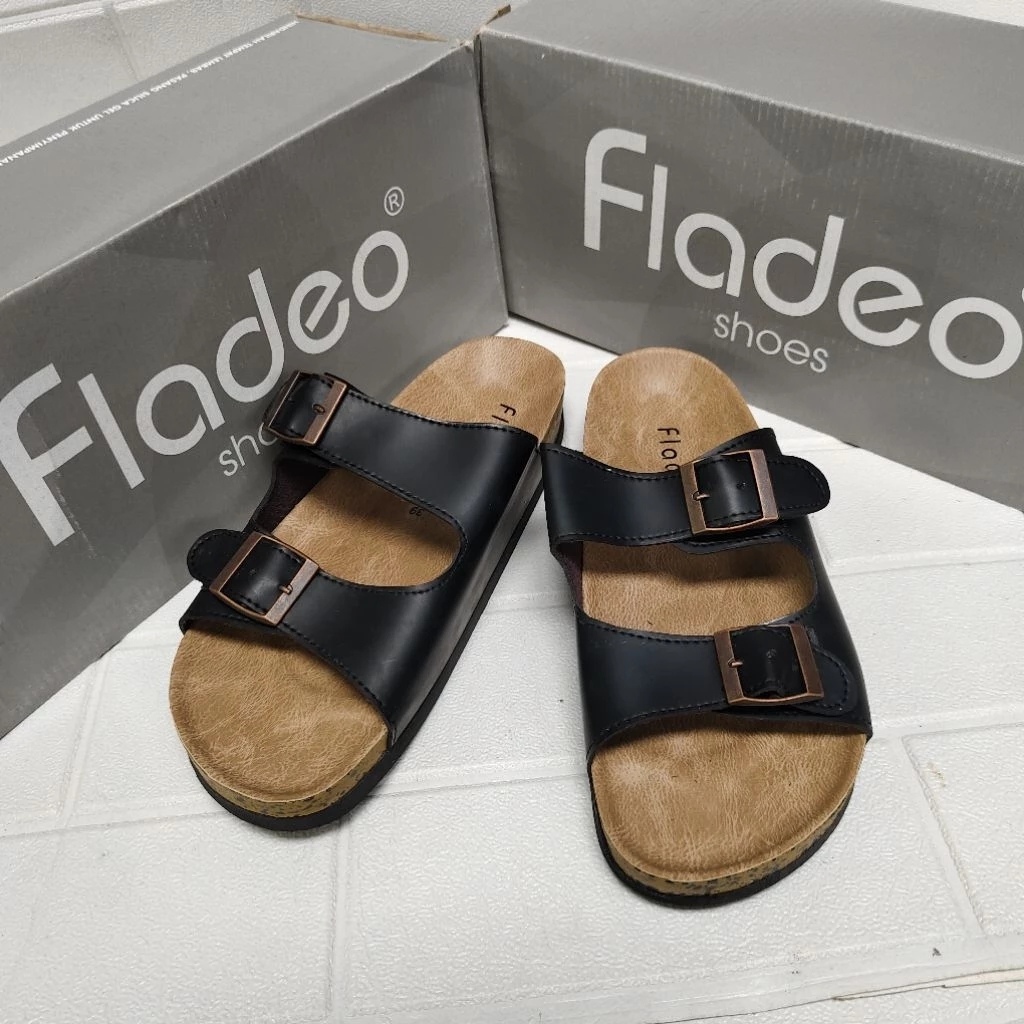 Sandal Puyuh Pria Fladeo Kulit Sintesis Anti Licin