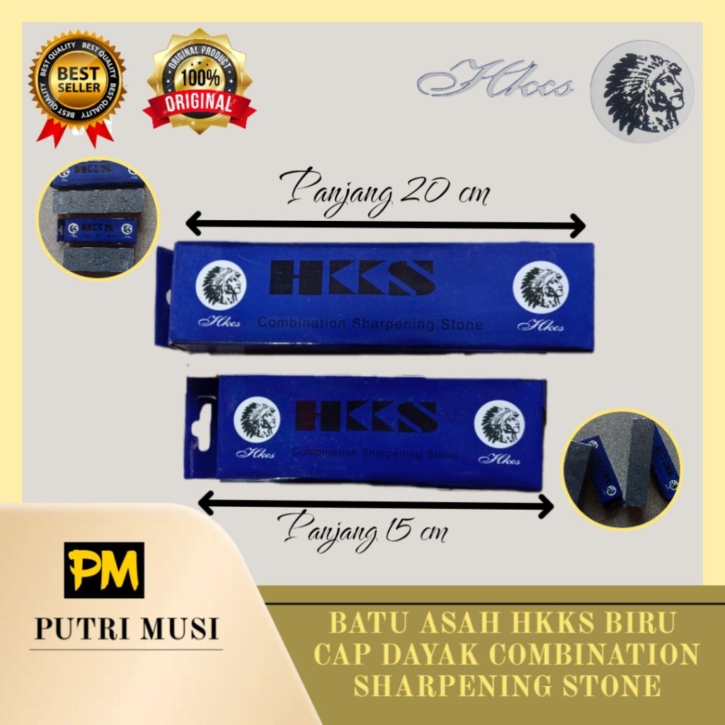 Batu Asah HKKS Biru Cap Dayak 8" - 6"