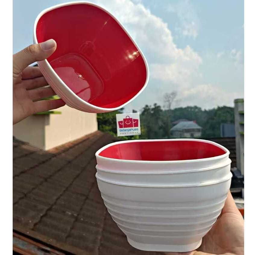 [ 3 Pcs ] Mangkok Segi Ramen Putih 572 Cornelius/Mangkok Segi Series Ramen Putih Plastik Mangkok Seg