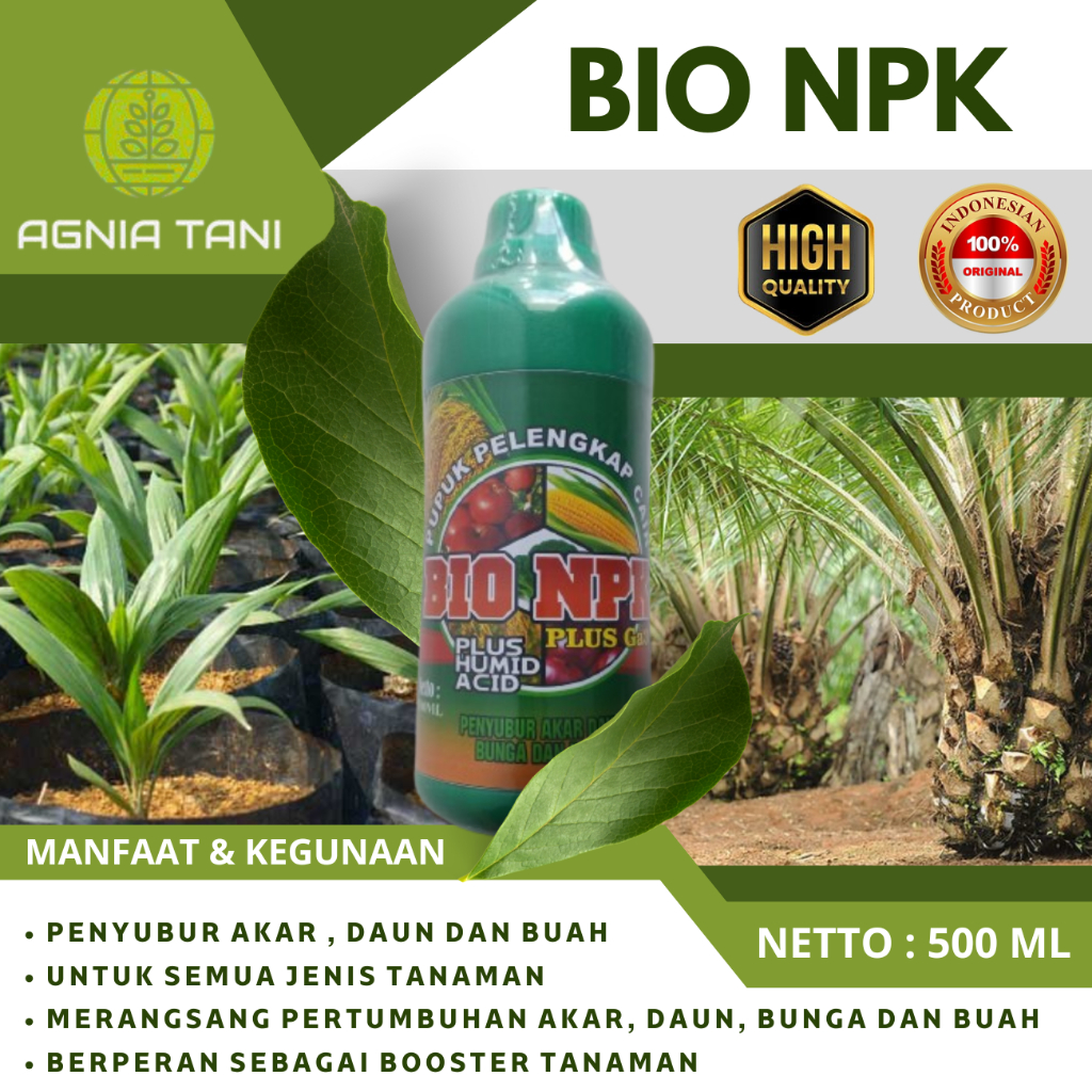 BIO NPK GAZA5 Pupuk Cair merangsang Pertumbuhan Tanaman Kelapa Sawit