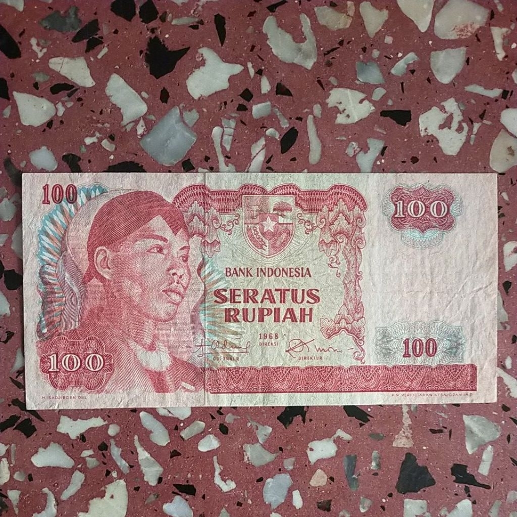 100 rupiah seri Sudirman 1968