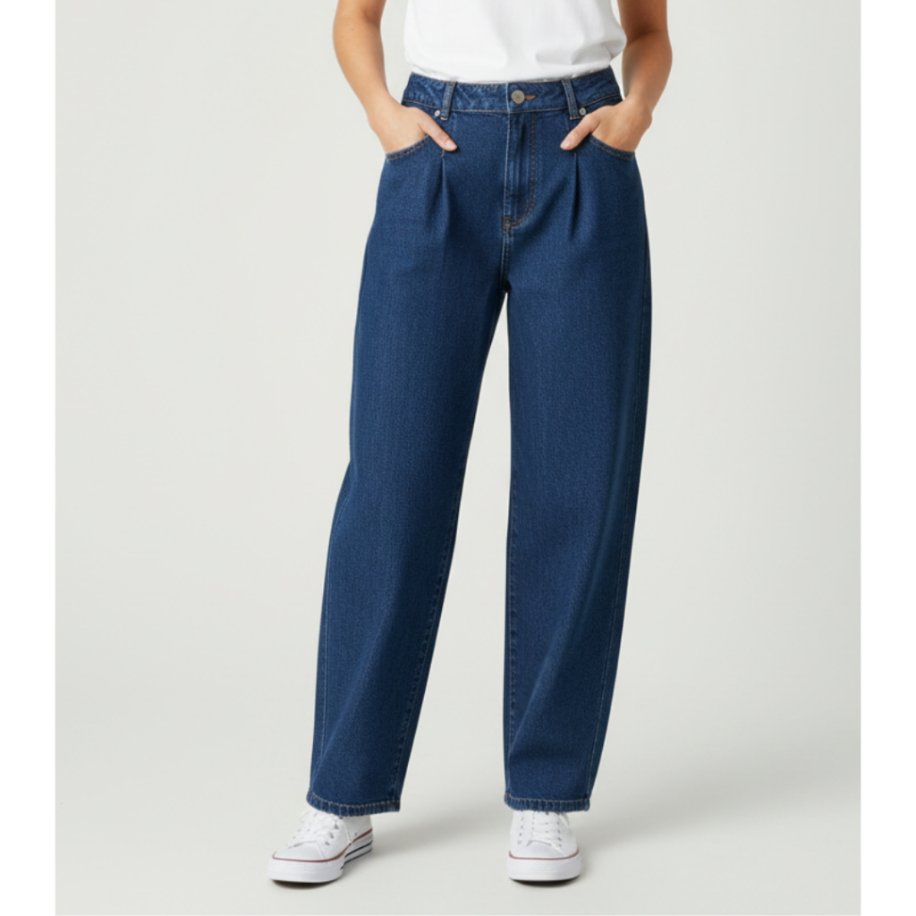 Shine and Glow Celana Jeans Kulot Navy RC133 | Celana Kulot Panjang Wanita