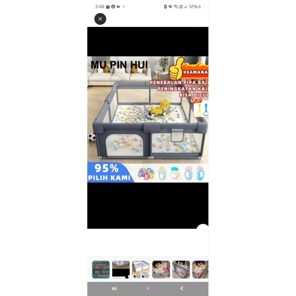 set pagar bayi playpen preloved. harga nett