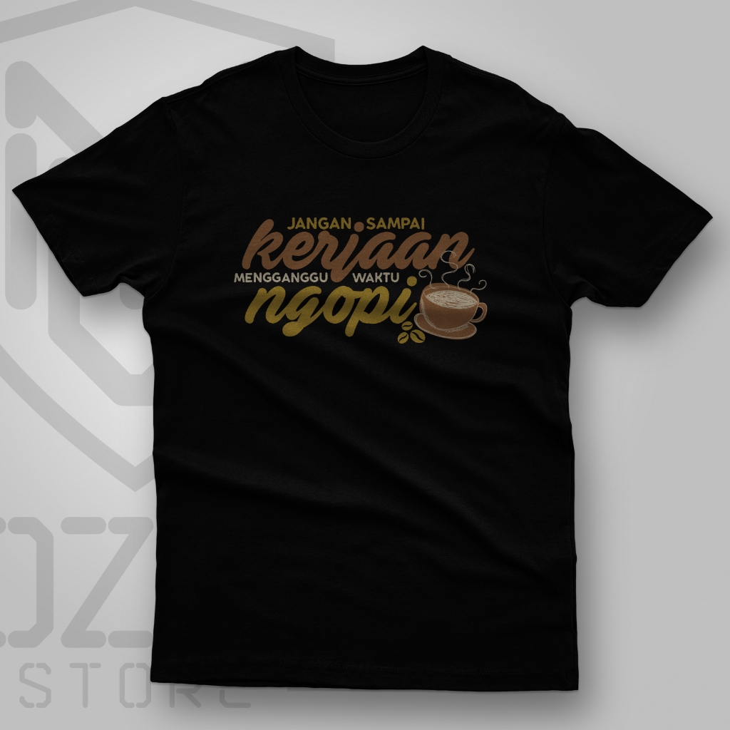 Baju Kaos pria wanita Distro Hobby Pecinta Kopi - Jangan Ganggu Ngopi T-shirt promo K92