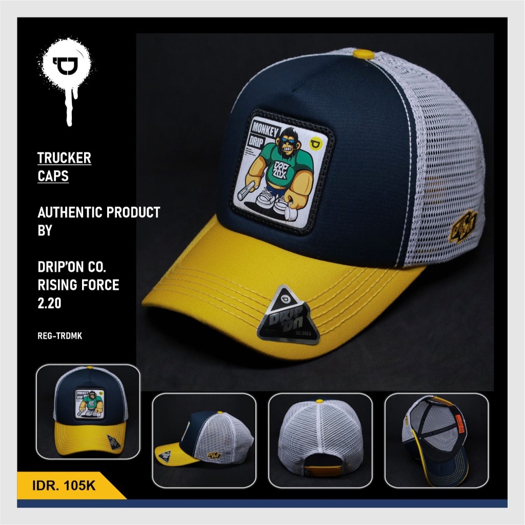 Topi Pria DRIPON Trucker Hat Jaring Original Distro Proshop Skaters Dloozy Official 026