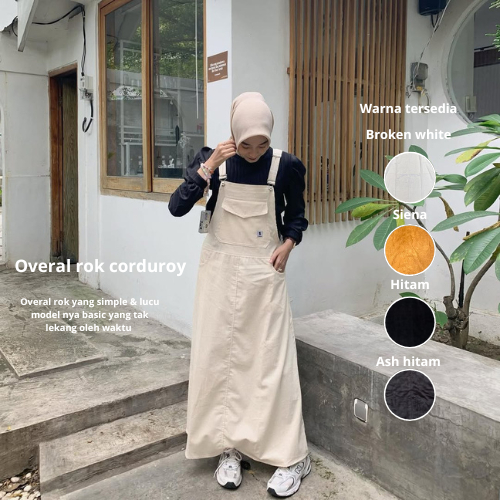 Stiego-Overal Rok Corduroy Wanita /Baju Kodok Wanita Jumpsuit