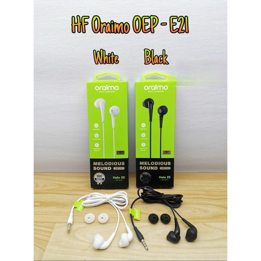 Oraimo headset OEP-E21P / In-ear Earphone / Heandsfree Dengan mic universal 3.5mm