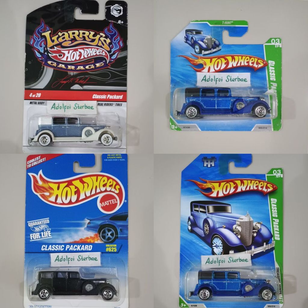 hotwheels hot wheels classic packard short card t-hunt t hunt treasure hunts '10 edisi larry's garag