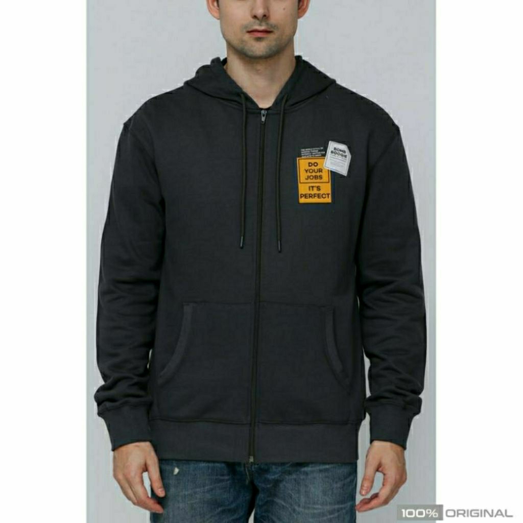 ZIPPER | Bombboogie Original Sweater Hoodie Dark Grey