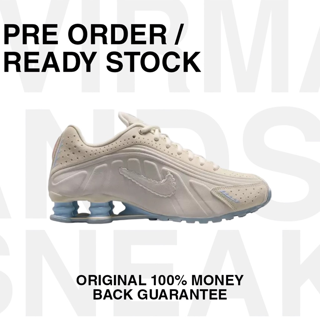 Nike Shox R4 Womens Off White Cream Blue