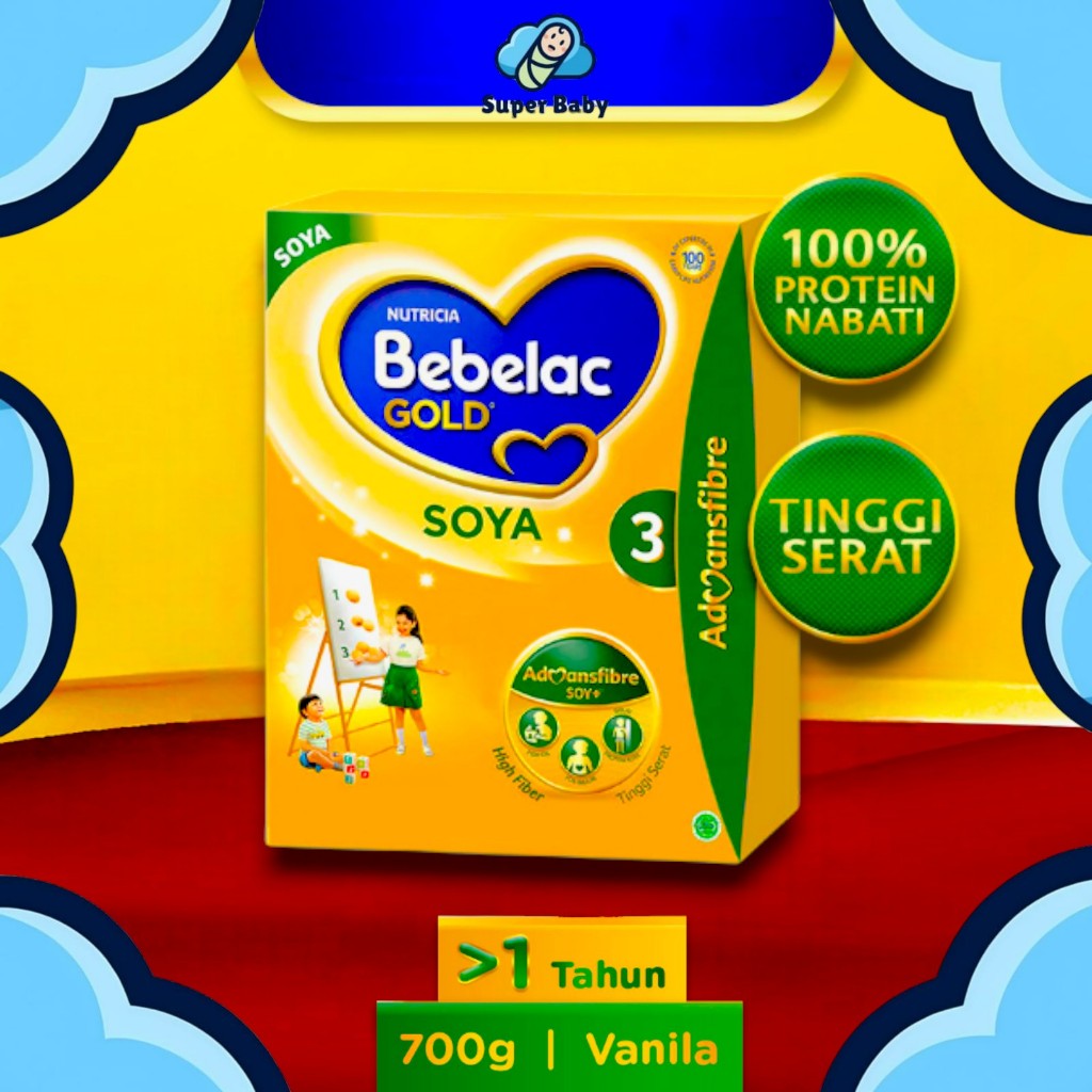 SUSU BEBELAC GOLD SOYA 3 (USIA 1+ TAHUN) RASA VANILA 700g