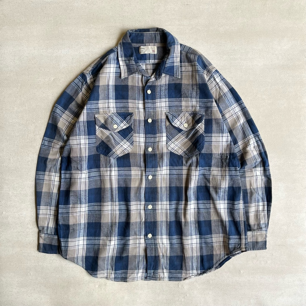 EDWIN blue plaid flannel shirt