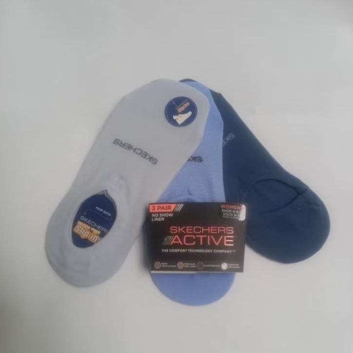 Kaos Kaki Wanita SKECHERS Women's Invisible Socks isi 3 pasang