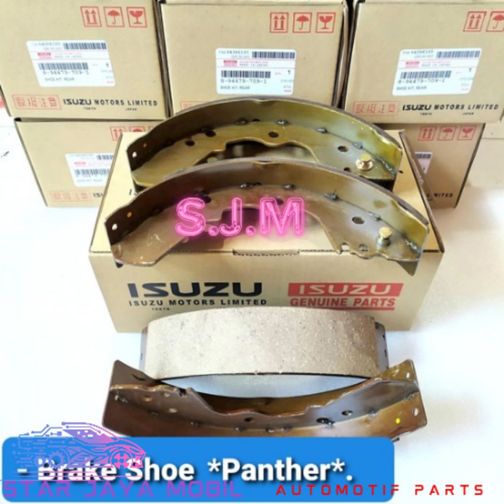 BRAKE SHOE REAR KAMPAS REM BELAKANG TROMOL ORIGINAL. PANTHER