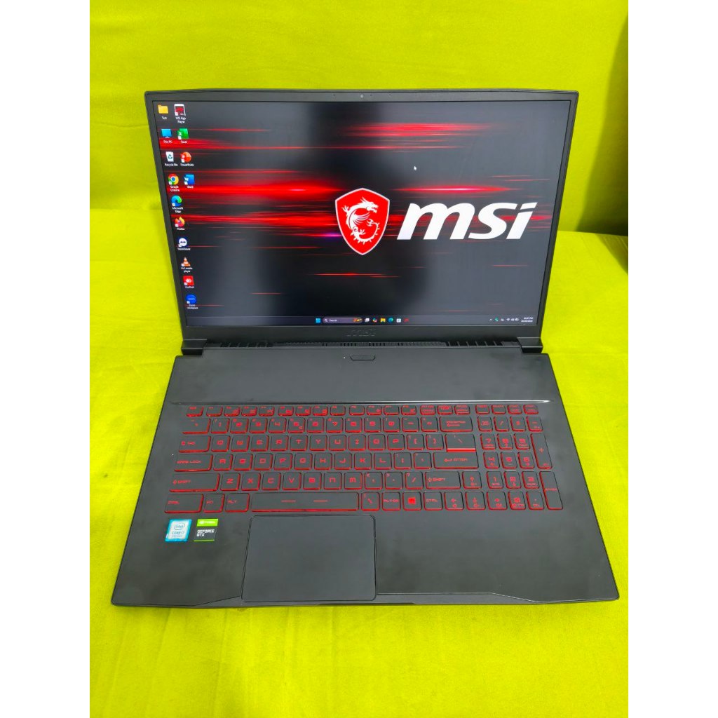 LAPTOP GAMING MSI GF75 THIN 9SC CORE i7-9750H i7 GRAFIK NVIDIA GTX 1650 RAM 16GB SSD 512GB + HDD 1TB