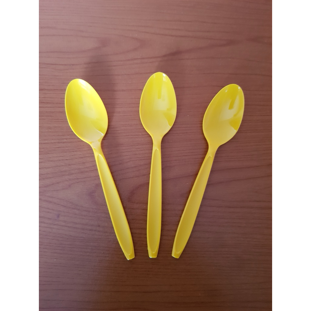 SENDOK MAKAN PLASTIK WARNA KUNING / SENDOK MAKAN PLASTIK / SENDOK PLASTIK / SENDOK MAKAN
