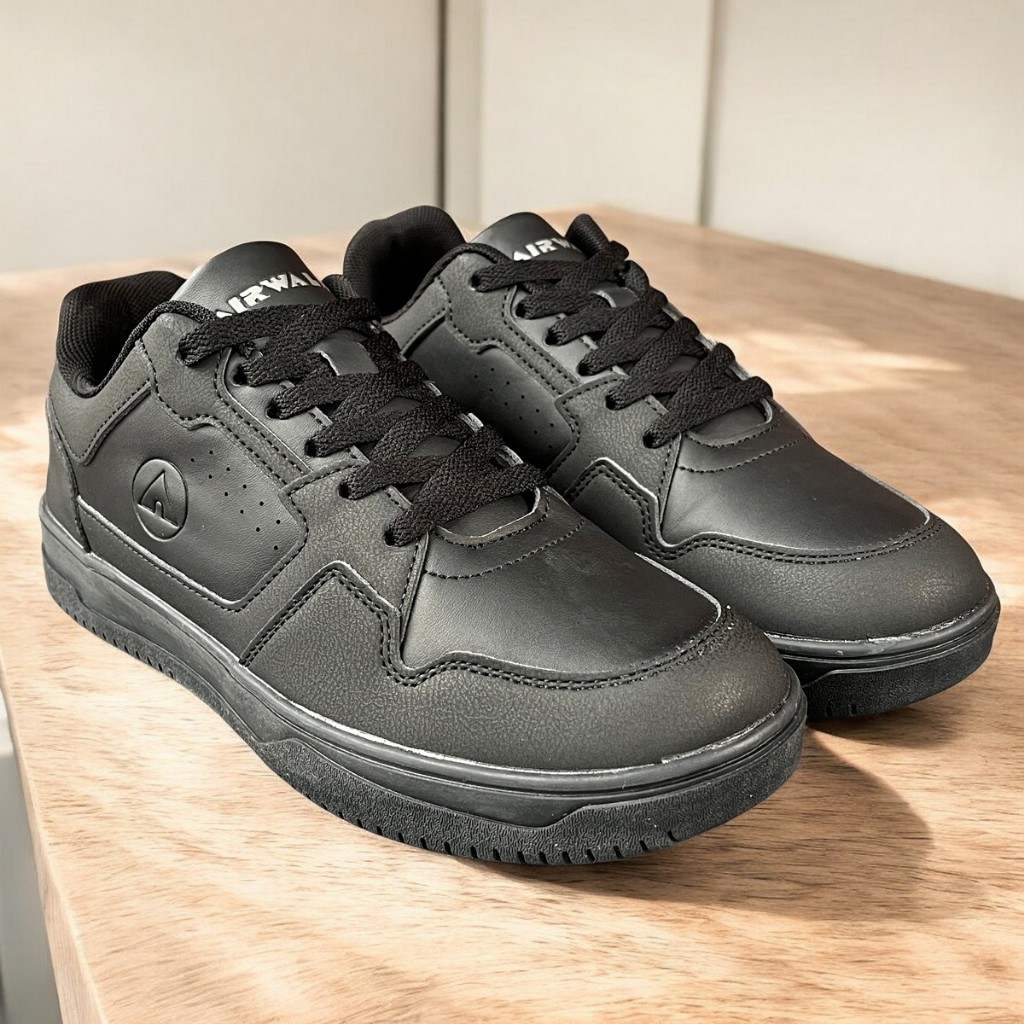 Airwalk Hitam Sekolah Sepatu Sneaker Pria ORIGINAL