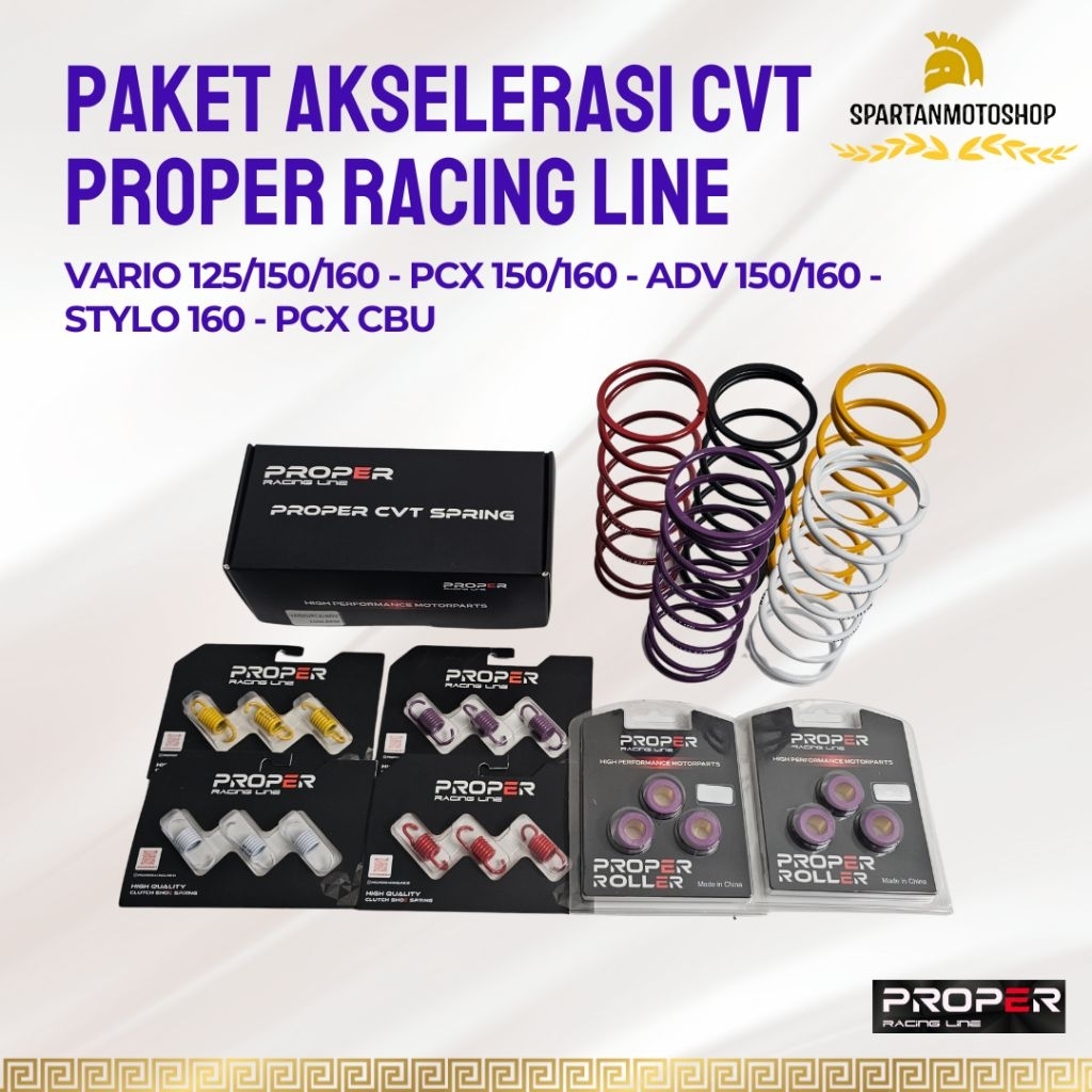 Paket Upgrade CVT Vario PCX 125 150 160 ADV 150 160 Stylo PROPER RACING LINE Paket Akselerasi CVT
