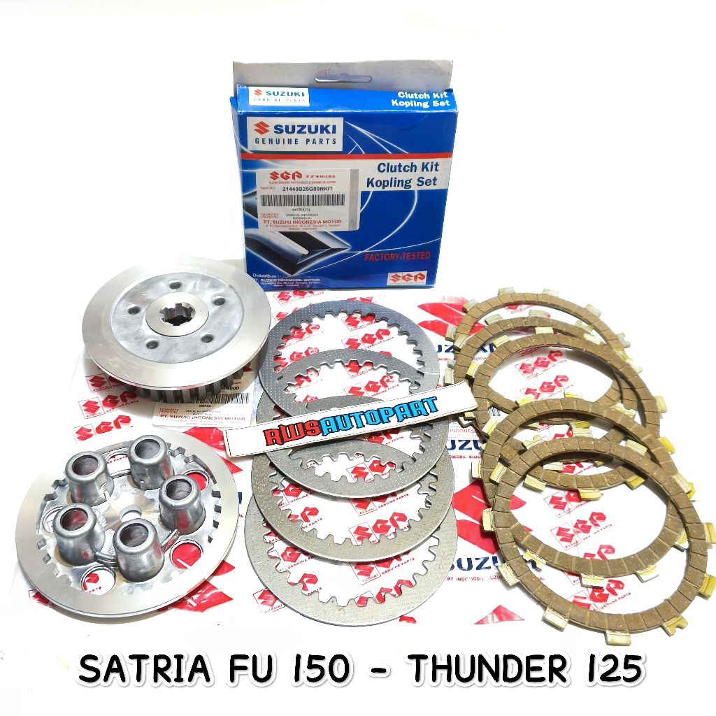 RUMAH KOPLING KAKI 5 + PLAT KOPLING + PLAT GESEK SUZUKI SATRIA FU 150 THUNDER 125