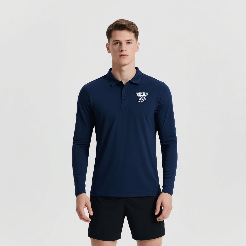 Madaha Polo shirt Dry Fit Kaos Kerah Lengan Panjang Jersey Olahraga Together We Run