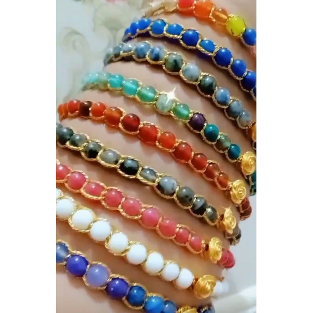 GELANG SAMAPURA BATU ALAM DAN CHARM 24K