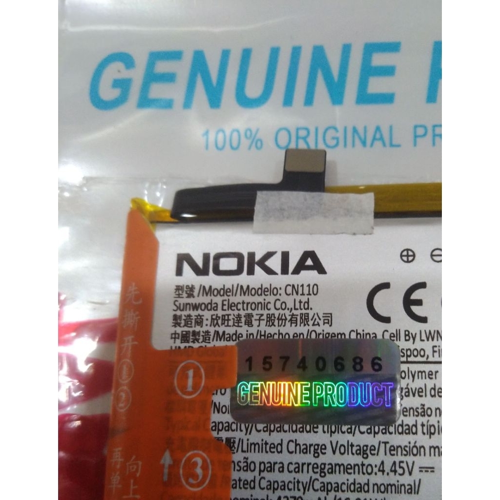 Nokia CN110 Original 100% GENUINE Battery Batre Baterai Nokia X20 Nokia X10 Nokia X100 5G