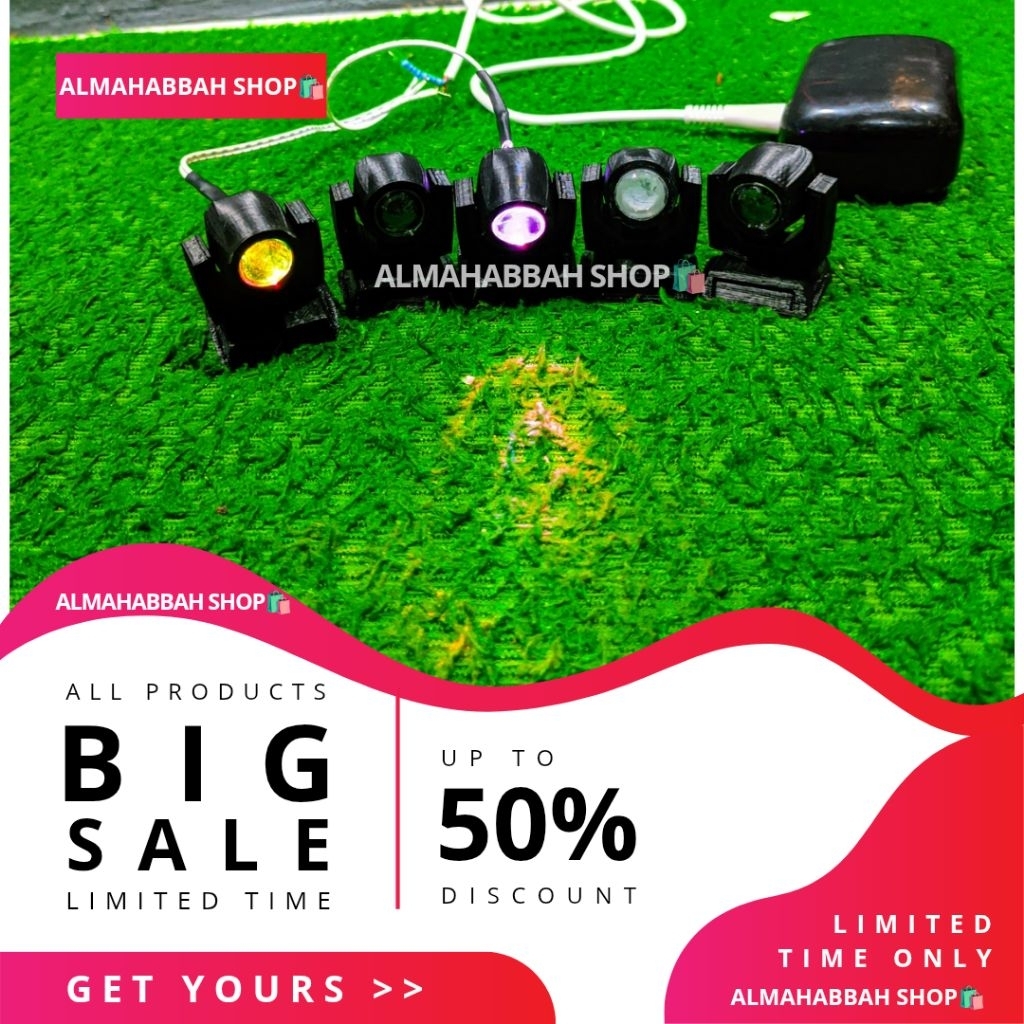 Moving Head Beam Miniatur Mungil tegangan 3-5 volt (Harga Per 1 biji)