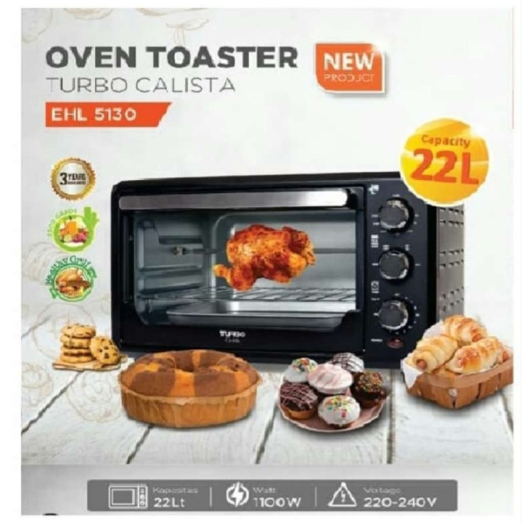 Oven Tungku Listrik EHL-5130 EHL 5130 TURBO / Electric Oven 22 ltr