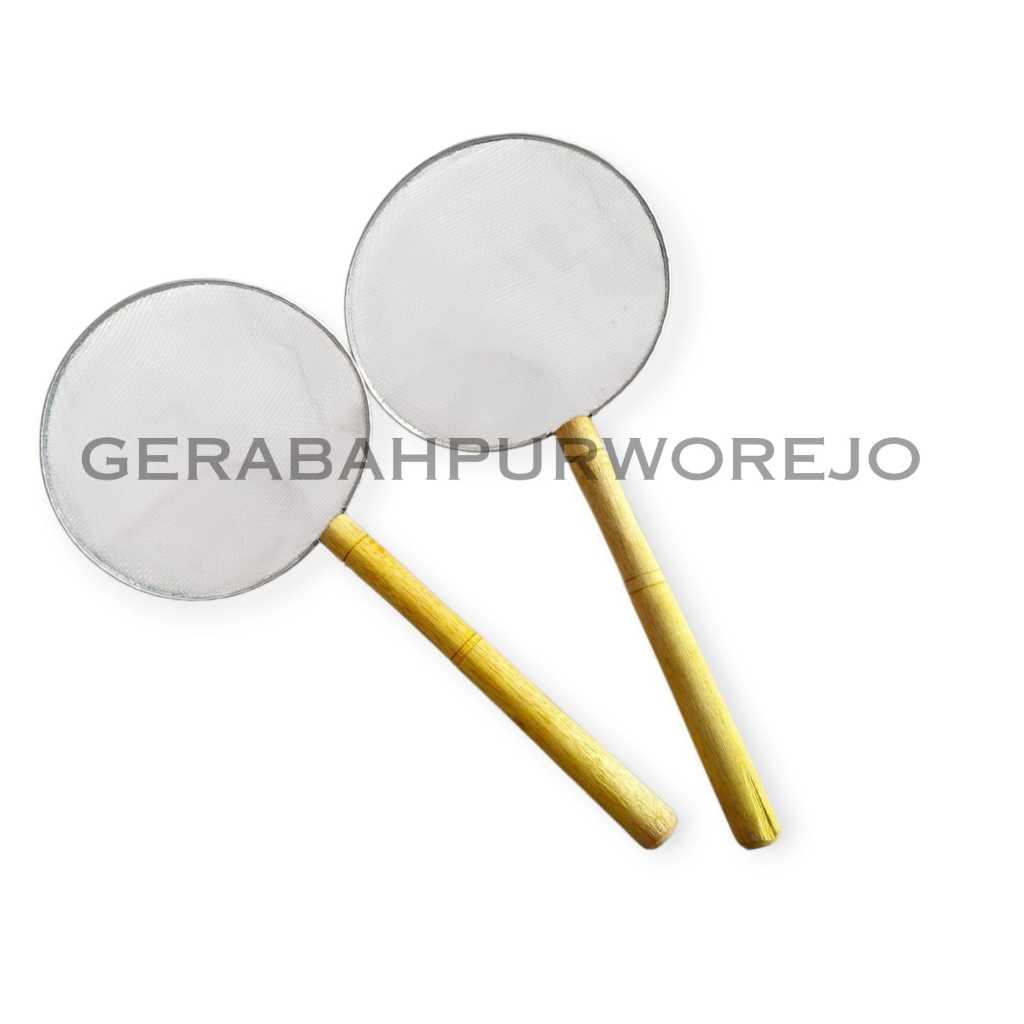 Saringan Kawat Halus Stainless Gagang Kayu Jaring Halus