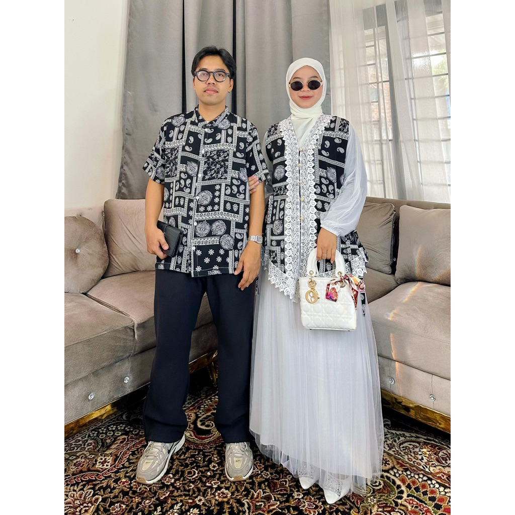 Set rok tutu couple katun tenun