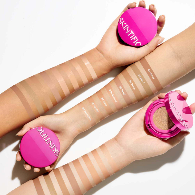 skintific Cover Glow Perfect Cushion shade : 02 Ivory