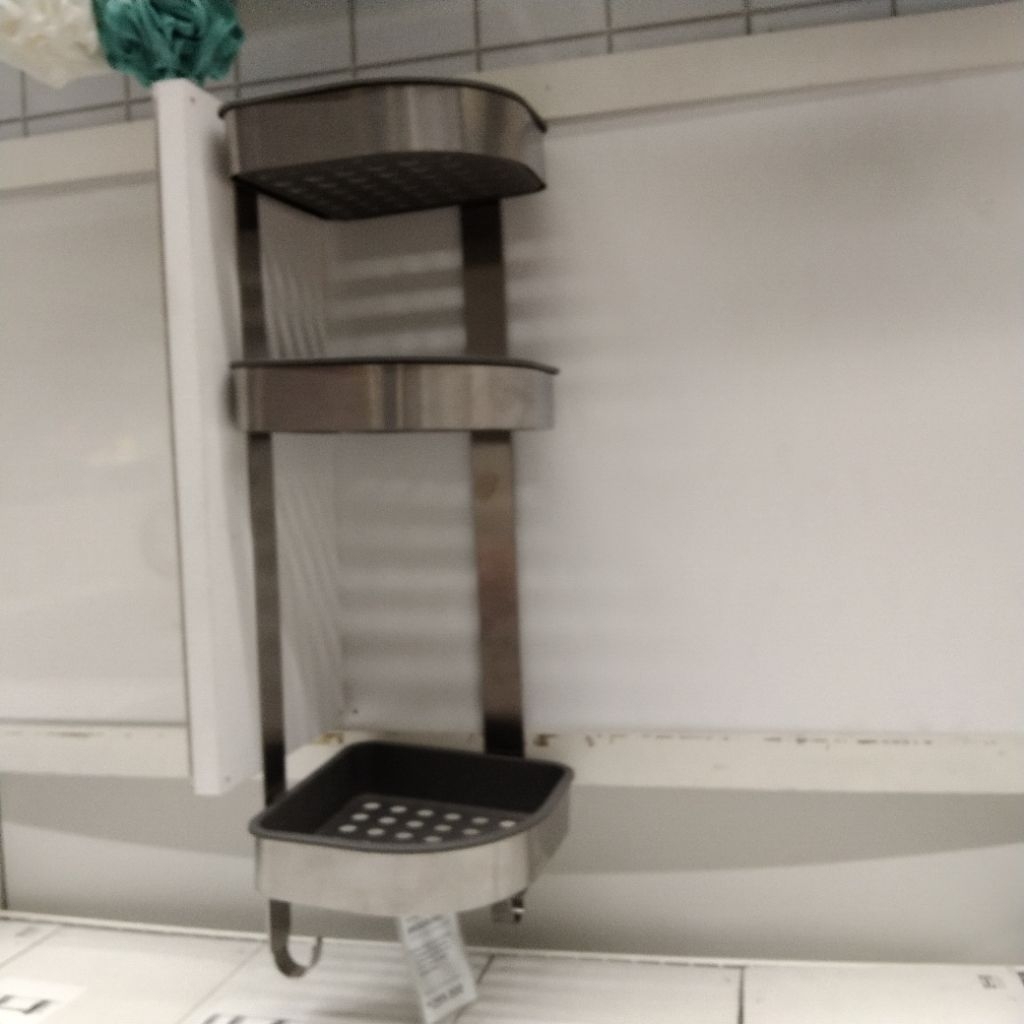 Rak sudut kamar mandi rak sabun shampo 3 susun stainless