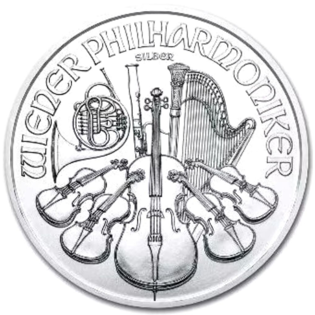 Koin Perak Philharmonic 1 Oz Austrian 999 Fine Silver Coin