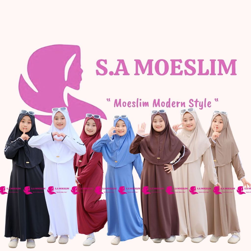 SHAKILA JERSYY - [ SATU SET JILBAB ] Shakila Dress Gamis Anak Perempuan