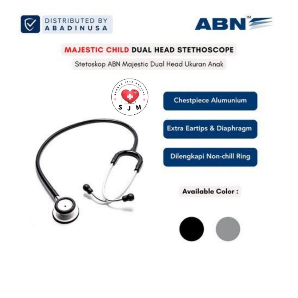 Abn Sthetoscope Majestic Child / Stetoskop Abn Majestic Anak