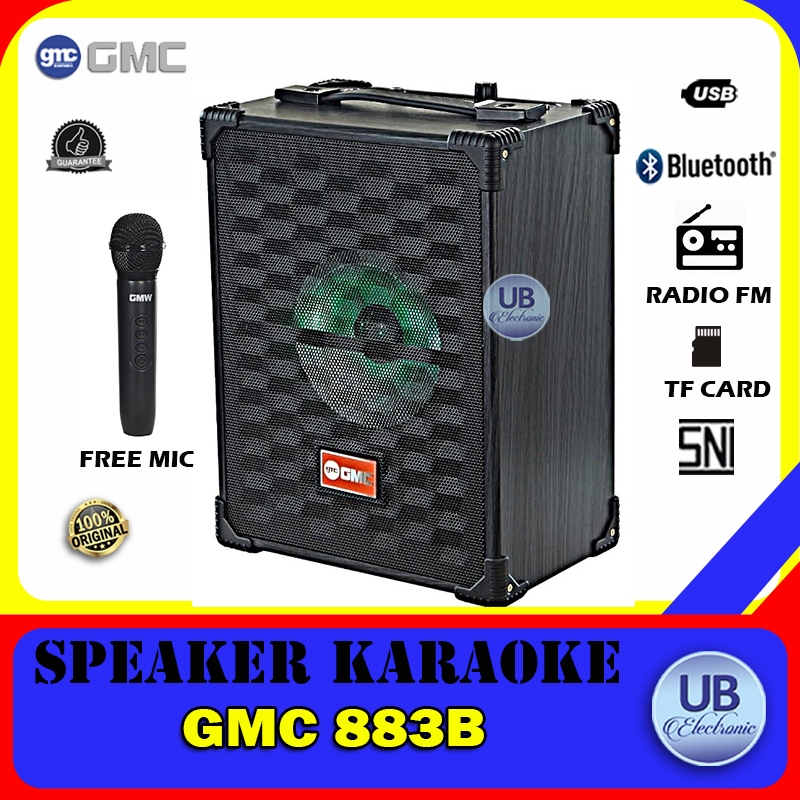 GMC 883B Speaker Bluetooth Karaoke  6.5" – 85W