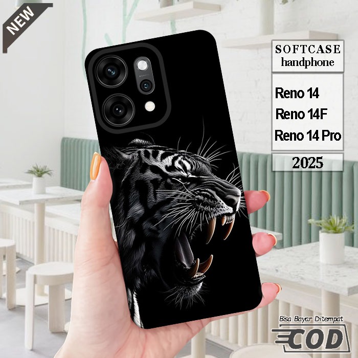 Case OPPO RENO 14  _OPPO RENO 14F  _OPPO RENO 14 PRO  _Casing silikon hitam bening Elastis keren