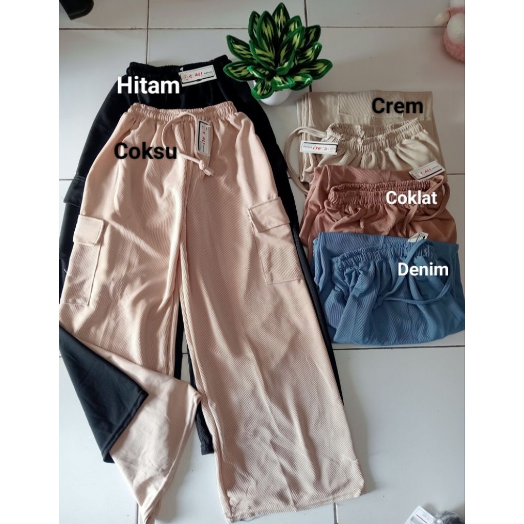 (TERMURAH) KULOT KNIT JAPAN CARGO|KULOT CARGO KNIT JAPAN